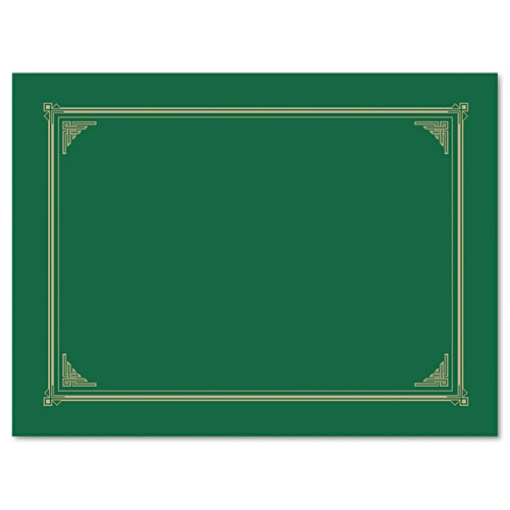 Picture of Certificate/Document Cover, 12.5 x 9.75, Green, 6/Pack