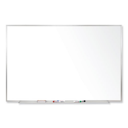 Picture of Magnetic Porcelain Whiteboard with Satin Aluminum Frame, 120.5 x 48.5, White Surface, Ships in 7-10 Business Days