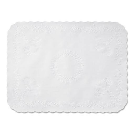 Picture of Scalloped Edge Traymat, Bond Paper, White, 16.63 X 12.75, 1,000/carton