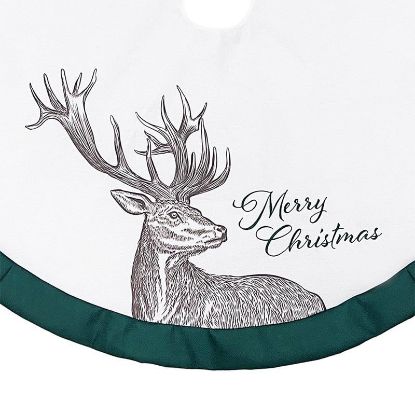 Picture of Celebrations 24F03573RS CMAS TREE SKIRT DEER 48" (PK-4-EA)