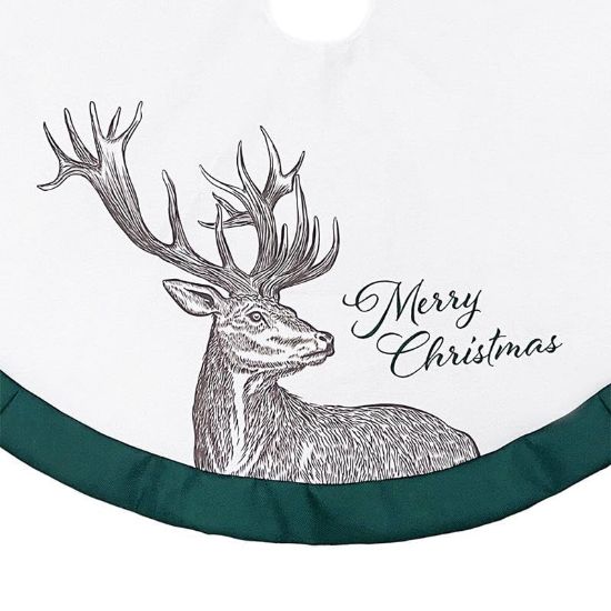 Picture of Celebrations 24F03573RS CMAS TREE SKIRT DEER 48" (PK-4-EA)