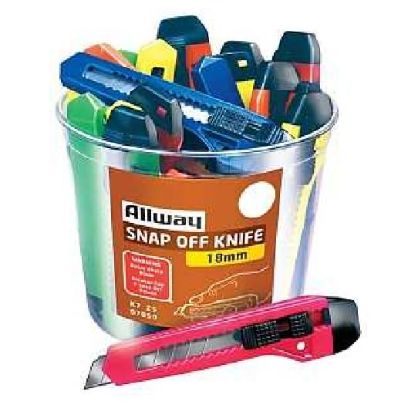 Picture of ALLWAY TOOLS INC K7-25 SNAP KNF 18MM ASSORTD (PK-25-EA)