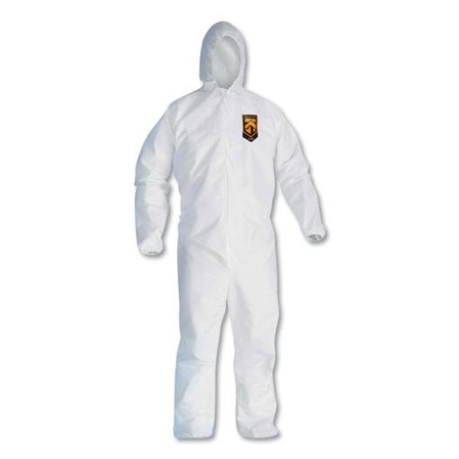 Picture of A20 Elastic Back, Cuff And Ankles Hooded Coveralls, 4x-Large, White, 20/carton