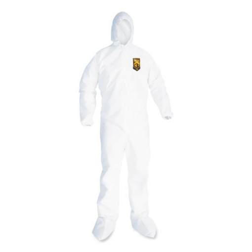 Picture of A20 Breathable Particle Protection Coveralls, Elastic Back, Hood And Boots, Large, White, 24/carton