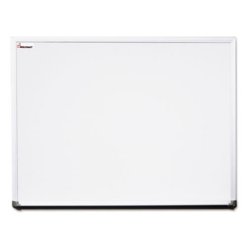 Picture of 7110014165198 skilcraft quartet dry erase marker board, 18 x 24, white surface, silver anodized aluminum frame