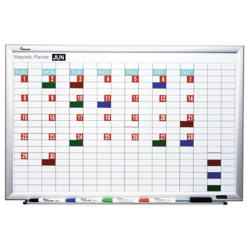 Picture of 7110016222127 SKILCRAFT Magnetic Work/Plan Dry Erase Kit, 36 x 24, White Surface, Silver Aluminum Frame