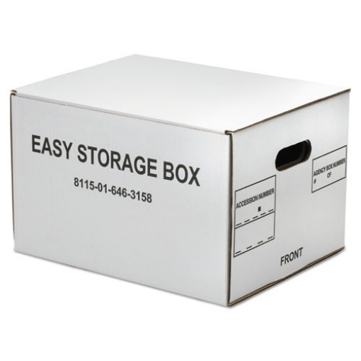 Picture of 8115016463158 Skilcraft Easy Storage Box, Letter/legal Files, 14.75" X 12" X 9.5", White, 12/bundle