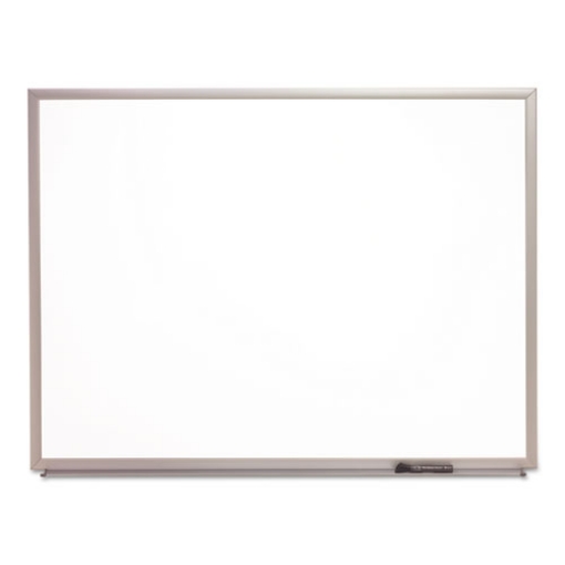 Picture of 7110016511295 SKILCRAFT Quartet Magnetic Dry Erase Board, 72 x 48, White Surface, Silver Brushed Aluminum Frame