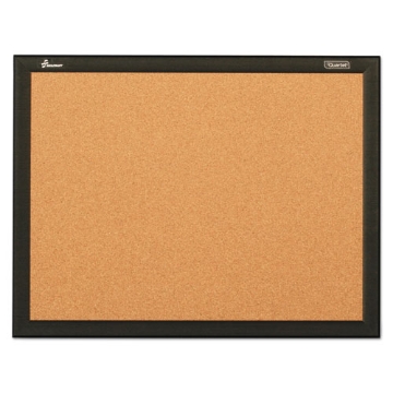 Picture of 7195016511298 SKILCRAFT Quartet Cork Board, 24 x 18, Natural Tan Surface, Black Aluminum Frame