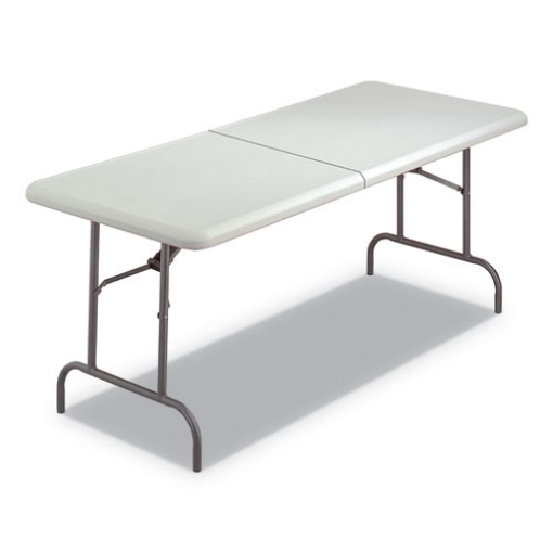 Picture of 7110016716415, SKILCRAFT Blow Molded Folding Tables, Rectangular, 72w x 30d x 29h, Platinum