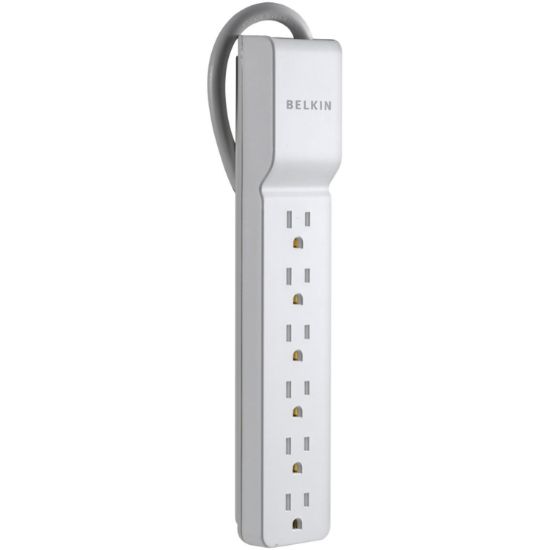 Picture of BELKIN - POWER BE106000-2.5 6OUT SURGE PROTECTR 2.5FT CORD HOME/OFFICE SURGE PROTECTOR (EA)