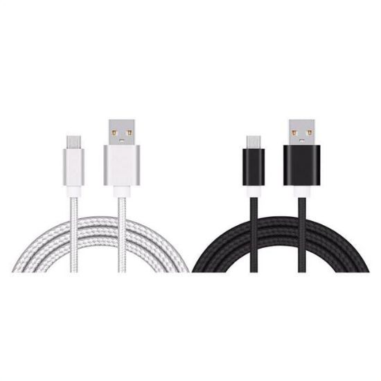 Picture of ACE TRADING - FABRIC CHANGING CABLE SOY-022 CHARGING CABLE USB 2PK (EA)