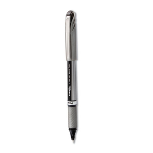Picture of EnerGel NV Gel Pen, Stick, Medium 0.7 mm, Black Ink, Gray/Black Barrel, Dozen