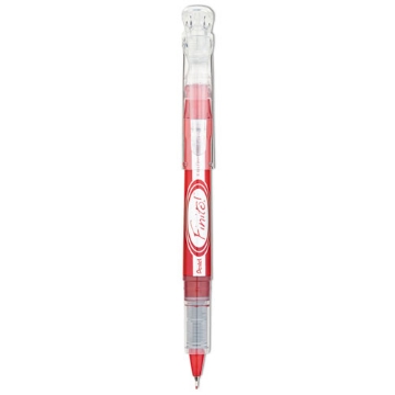 Picture of Finito! Porous Point Pen, Stick, Extra-Fine 0.4 mm, Red Ink, Red/Silver/Clear Barrel