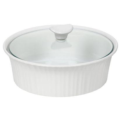 Picture of CORNINGWARE 1105930 CASSEROL+CVR2.5Q WHT RND (EA)