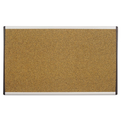Picture of ARC Frame Cubicle Cork Board, 24 x 14, Tan Surface, Silver Aluminum Frame