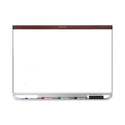 Picture of Prestige 2 DuraMax Magnetic Porcelain, 48 x 36, White Surface, Mahogany Fiberboard/Plastic Frame
