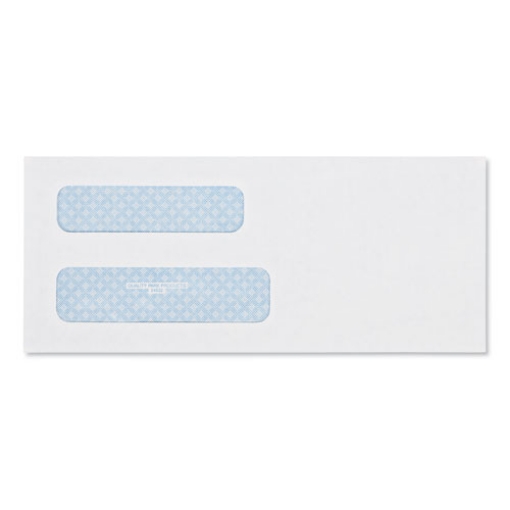 Picture of Double Window Security-Tinted Check Envelope, #8 5/8, Commercial Flap, Gummed Closure, 3.63 X 8.63, White, 500/box