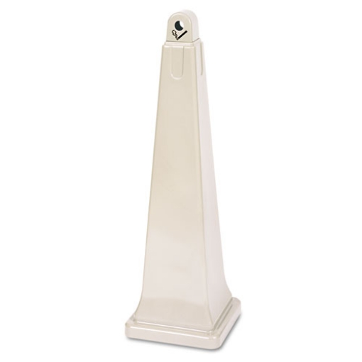 Picture of GROUNDSKEEPER CIGARETTE WASTE COLLECTOR, PYRAMID, 1 GAL, 12.25 X 39.75, BEIGE