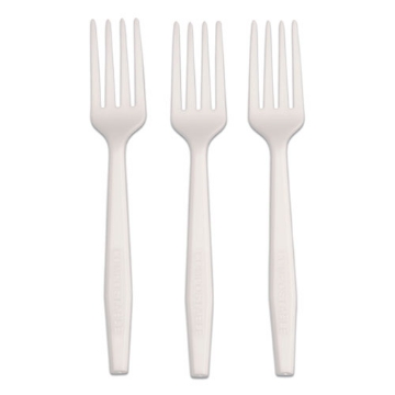 Picture of Cpla Cutlery, Fork, White, Unwrapped, 1,000/carton