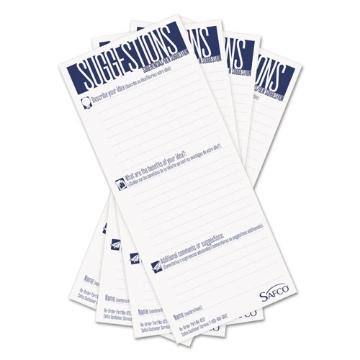 Picture of Suggestion Box Cards, 3.5 X 8, White, 25/pack