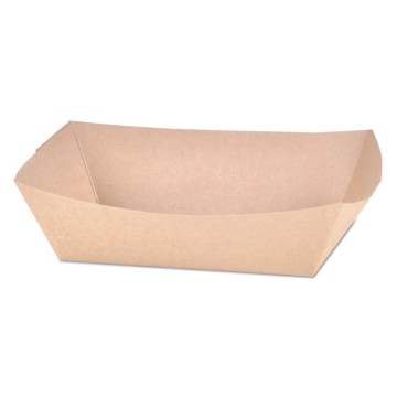 Picture of Eco Food Trays, 2.5 lb Capacity, 6.54 x 4.06 x 1.73, Brown Kraft, Paper, 500/Carton