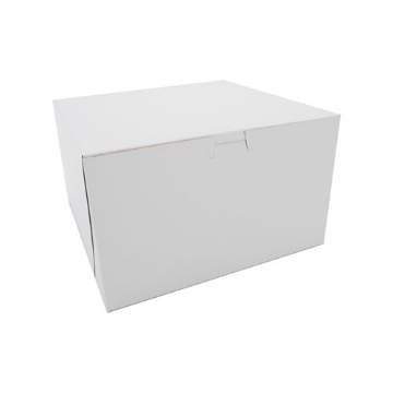Picture of White One-Piece Non-Window Bakery Boxes, 10 x 10 x 6, White, Paper, 100/Carton