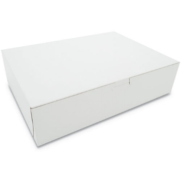 Picture of White One-Piece Non-Window Bakery Boxes, 12 x 9 x 3, White, Paper, 200/Carton