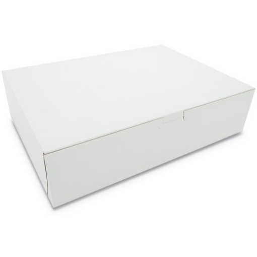 Picture of White One-Piece Non-Window Bakery Boxes, 12 x 9 x 3, White, Paper, 200/Carton