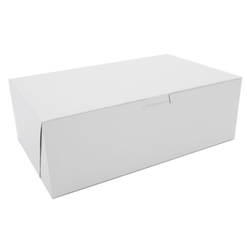 Picture of white one-piece non-window bakery boxes, 10.75 x 6.75 x 3.63, white, paper, 250/carton