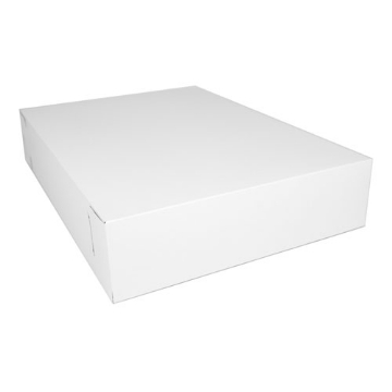 Picture of White One-Piece Non-Window Bakery Boxes, 18 x 13 x 3.5, White, Paper, 50/Carton