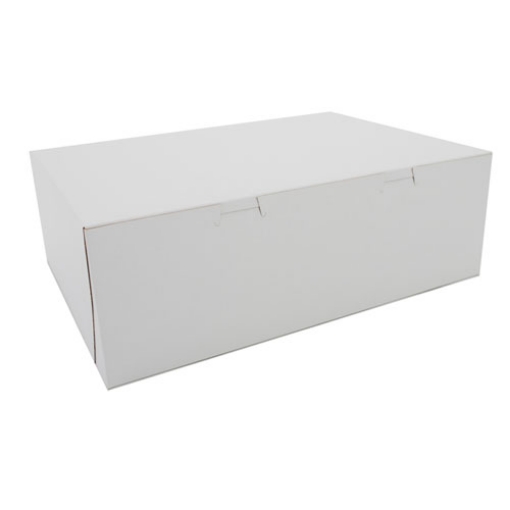 Picture of White One-Piece Non-Window Bakery Boxes, 15 x 11 x 5, White, Paper, 100/Carton