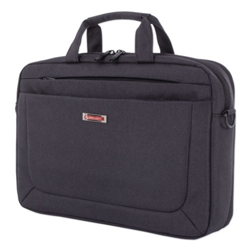 Picture of Cadence 2 Section Briefcase, Fits Devices Up to 15.6", Polyester, 4.5 x 4.5 x 16, Charcoal
