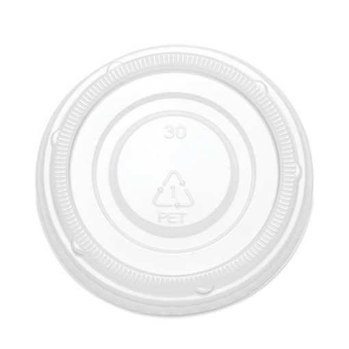 Picture of Portion Cup Lids, Fits 2 oz Portion Cups, Clear, 2,500/Carton
