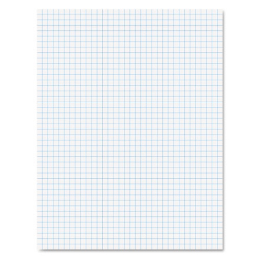 Picture of Quadrille Pads, Quadrille Rule (4 sq/in), 50 White (Heavyweight 20 lb Bond) 8.5 x 11 Sheets