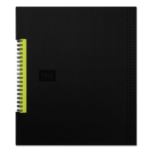 Picture of idea collective professional wirebound hardcover notebook, 1-subject, medium/college rule, black cover, (80) 11 x 8.5 sheets