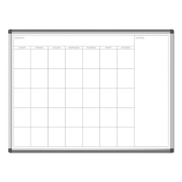 Picture of PINIT Magnetic Dry Erase Undated One Month Calendar, 47 x 35, White
