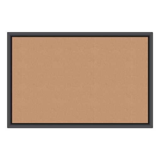 Picture of Cork Bulletin Board, 35 x 23, Tan Surface, Black Frame