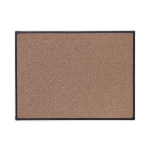 Picture of Tech Cork Board, 48 x 36, Brown Surface, Black Aluminum Frame