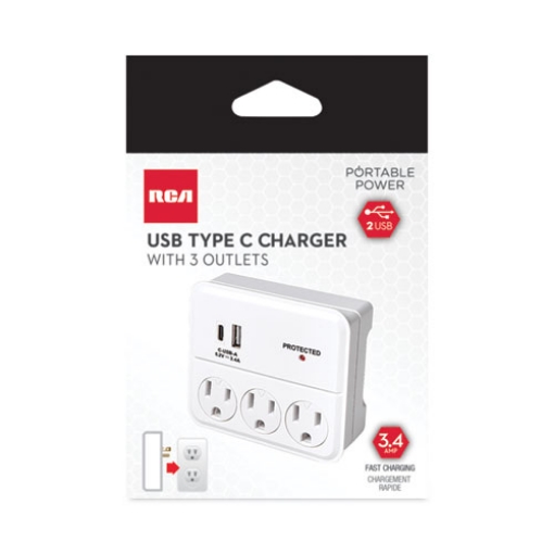Picture of 3-Outlet Wall Tap, White