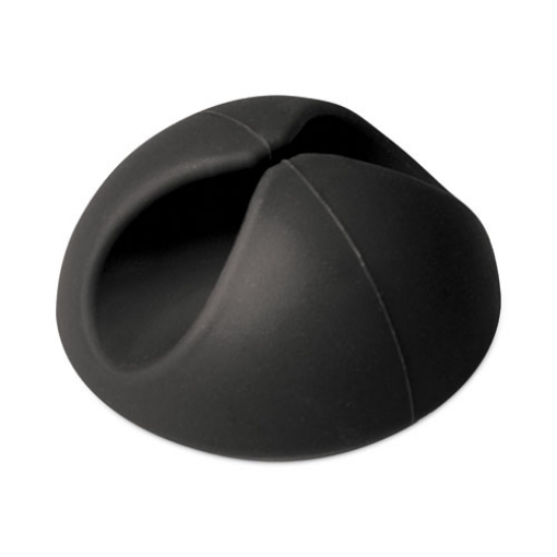 Picture of One Channel Cable Holder, 1" x 1", Black, 6/Pack