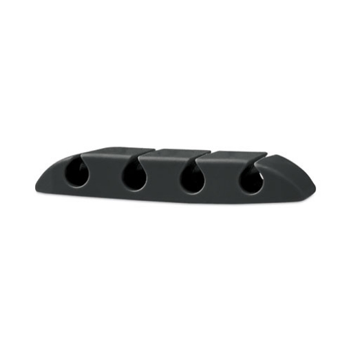 Picture of Four Channel Cable Holder Black, 3" x 3", 3/Pack