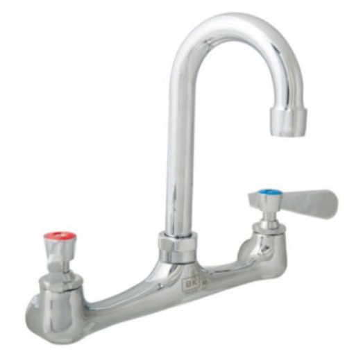 Picture of WorkForce Standard Duty Faucet, 12.38" Height/8" Reach, Chrome-Plated Brass, Ships in 4-6 Business Days