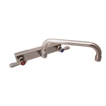 Picture of Evolution Splash Mount Stainless Steel Faucet, 4.69" Height/12" Reach, Stainless Steel, Ships in 4-6 Business Days