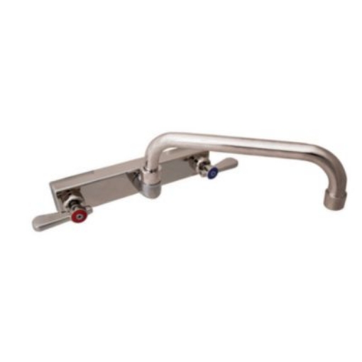 Picture of Evolution Splash Mount Stainless Steel Faucet, 4.69" Height/12" Reach, Stainless Steel, Ships in 4-6 Business Days