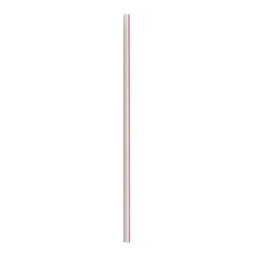 Picture of Jumbo Straws, 7.75", Polypropylene, Red/White Striped, 12,500/Carton