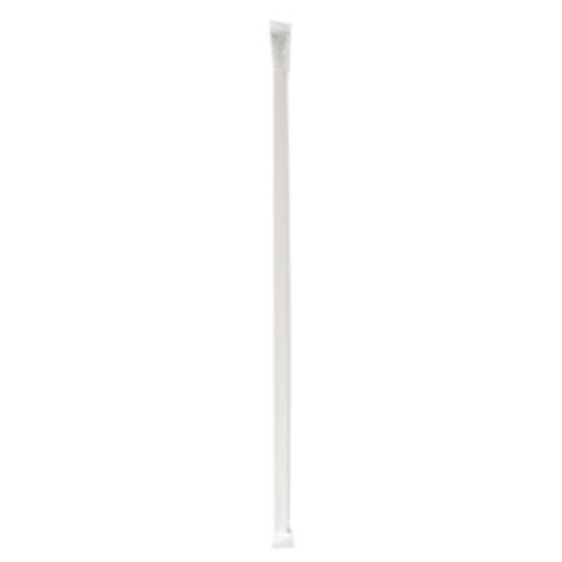 Picture of Wrapped Jumbo Straws, 10.25", Polypropylene, Red/White Striped, 2,000/Carton