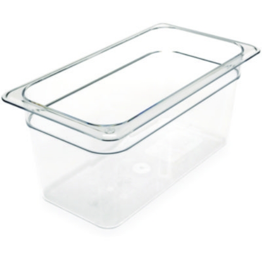Picture of StorPlus Polycarbonate Food Pan, 5.7 qt, 6.88 x 12.75 x 6, Clear, Plastic