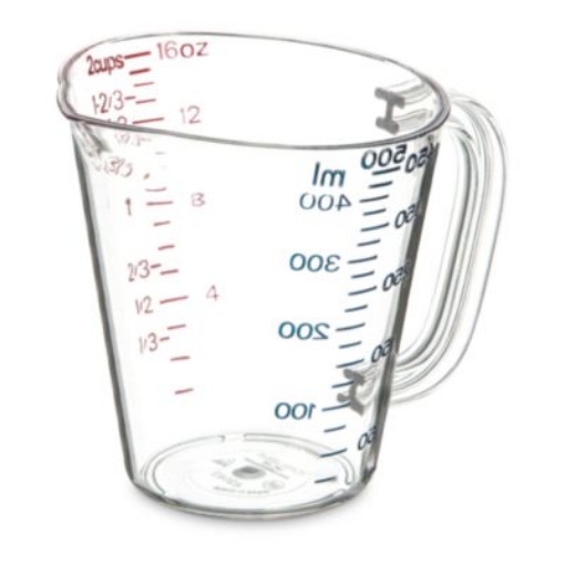 Picture of Commercial Measuring Cup, 1 pt, Clear