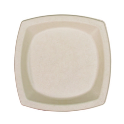 Picture of Compostable Fiber Dinnerware, ProPlanet Seal, Plate, 8.25 x 8.25, Tan, 125/Pack